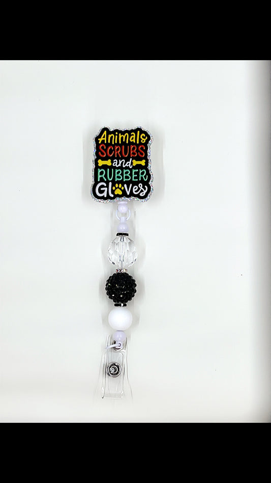 Animal vet badge reel