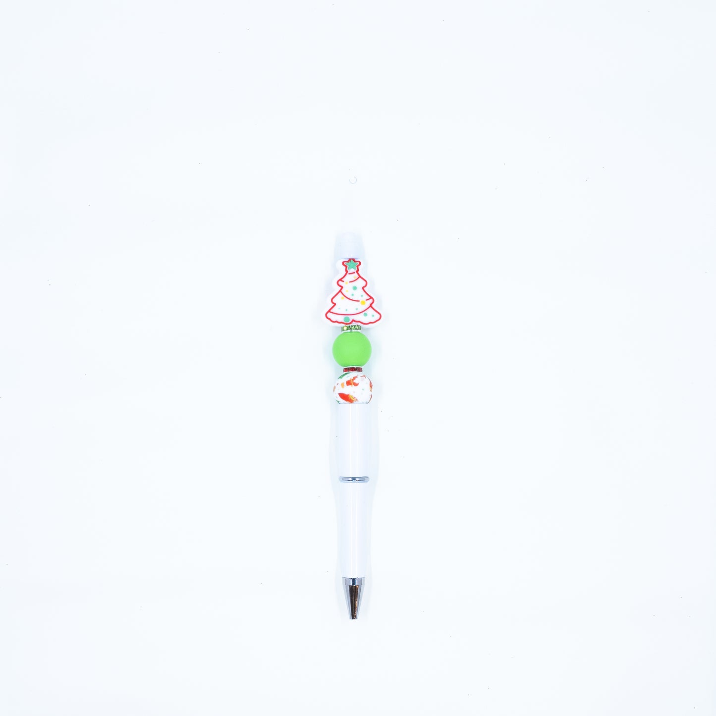 White Christmas tree Beadable Pens