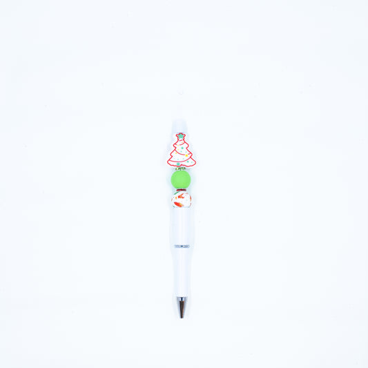 White Christmas tree Beadable Pens